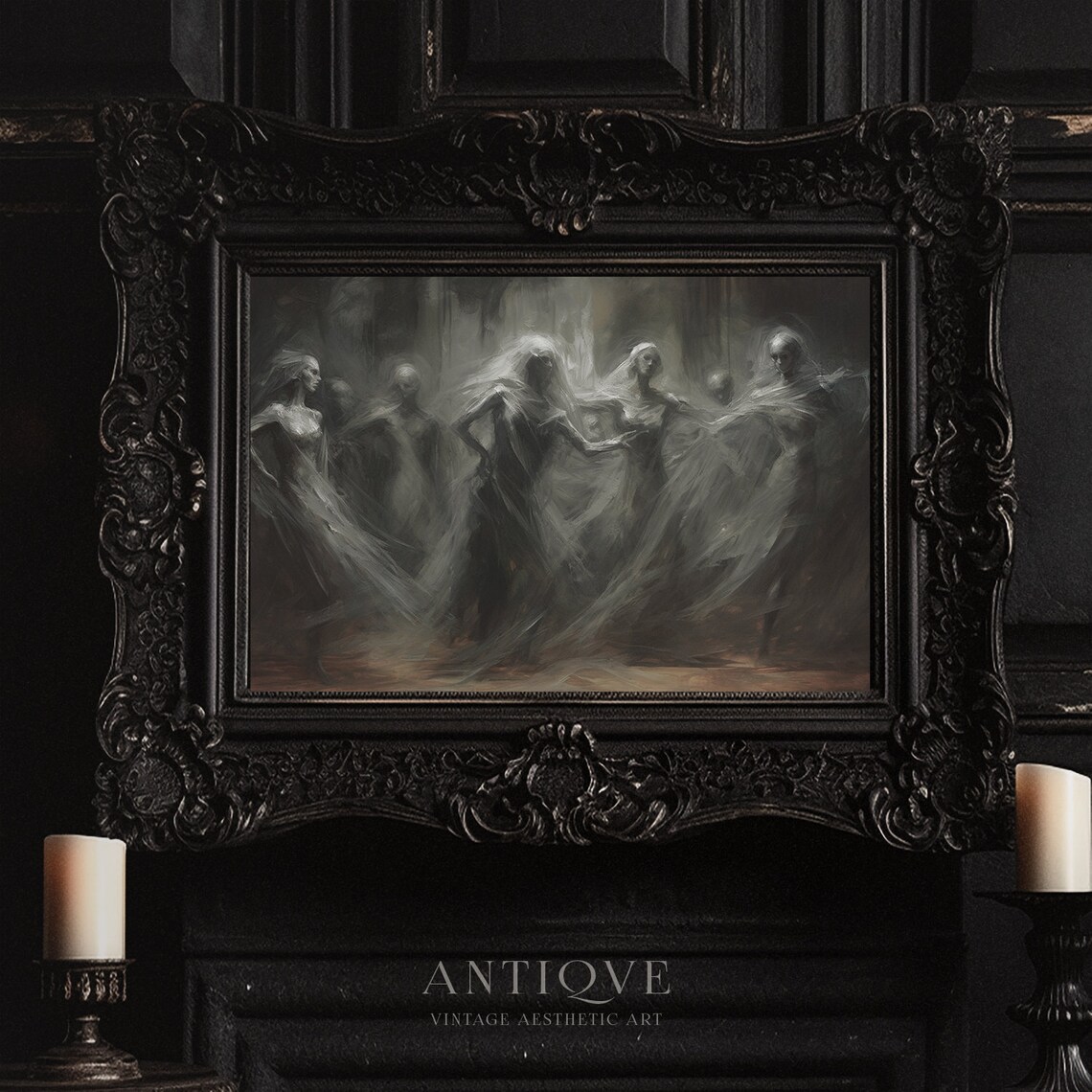 Ghost Ball Dance Of The Dead Halloween Art Print - Image 4