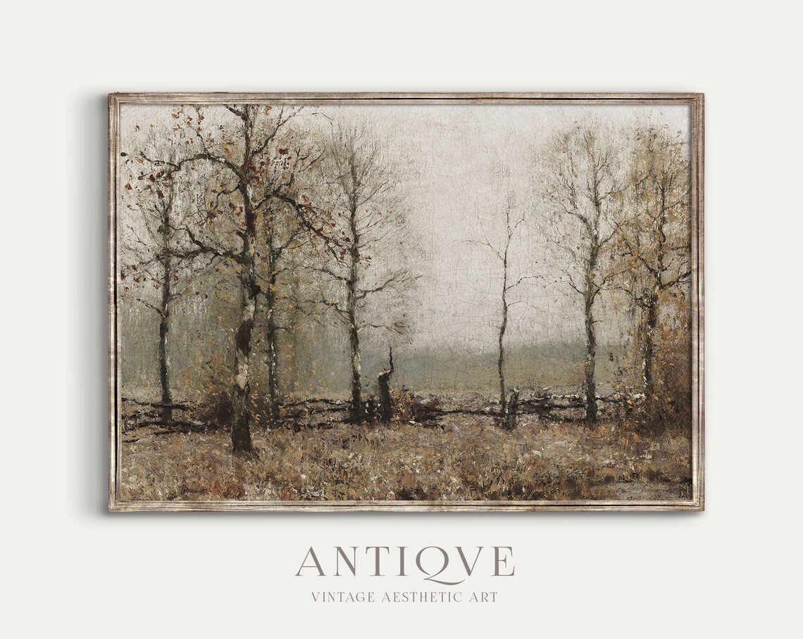 Autumn Woods - Moody Rustic Art
