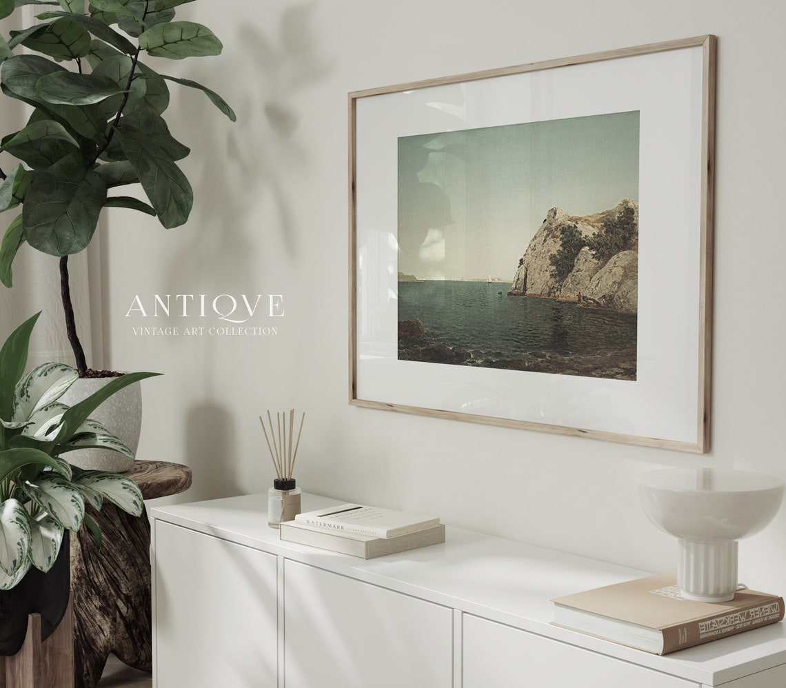 Vintage Coastal Seascape Art Print - Image 4