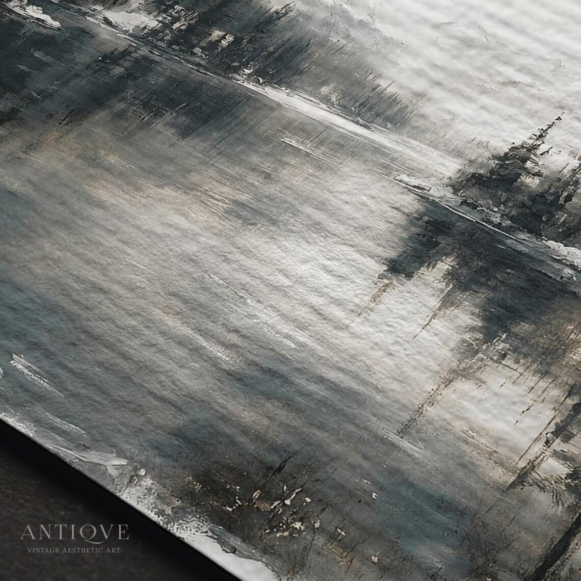 Winter Lake Landscape - Rustic Christmas - Image 4