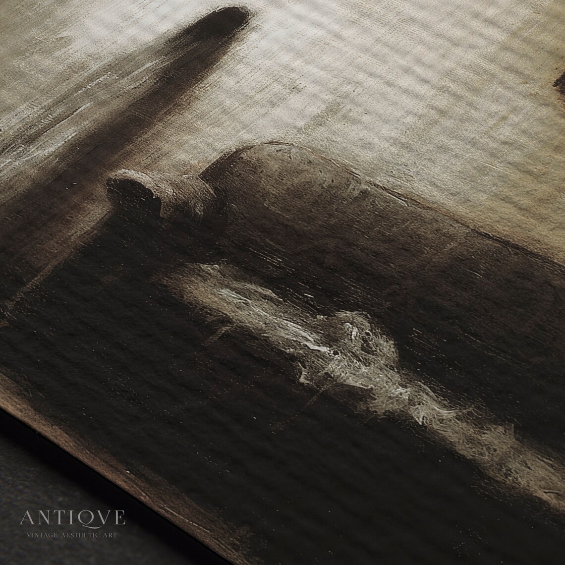 Creepy Hallowing Ghost Presence Goth Art Print - Image 3