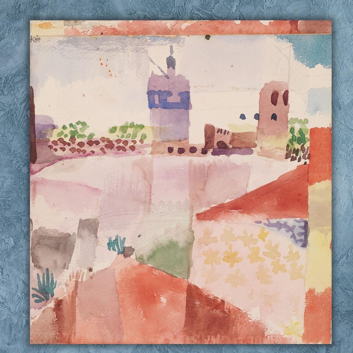 Paul Klee Hammamet with Its Mosque Tunisia Watercolor Art Poster