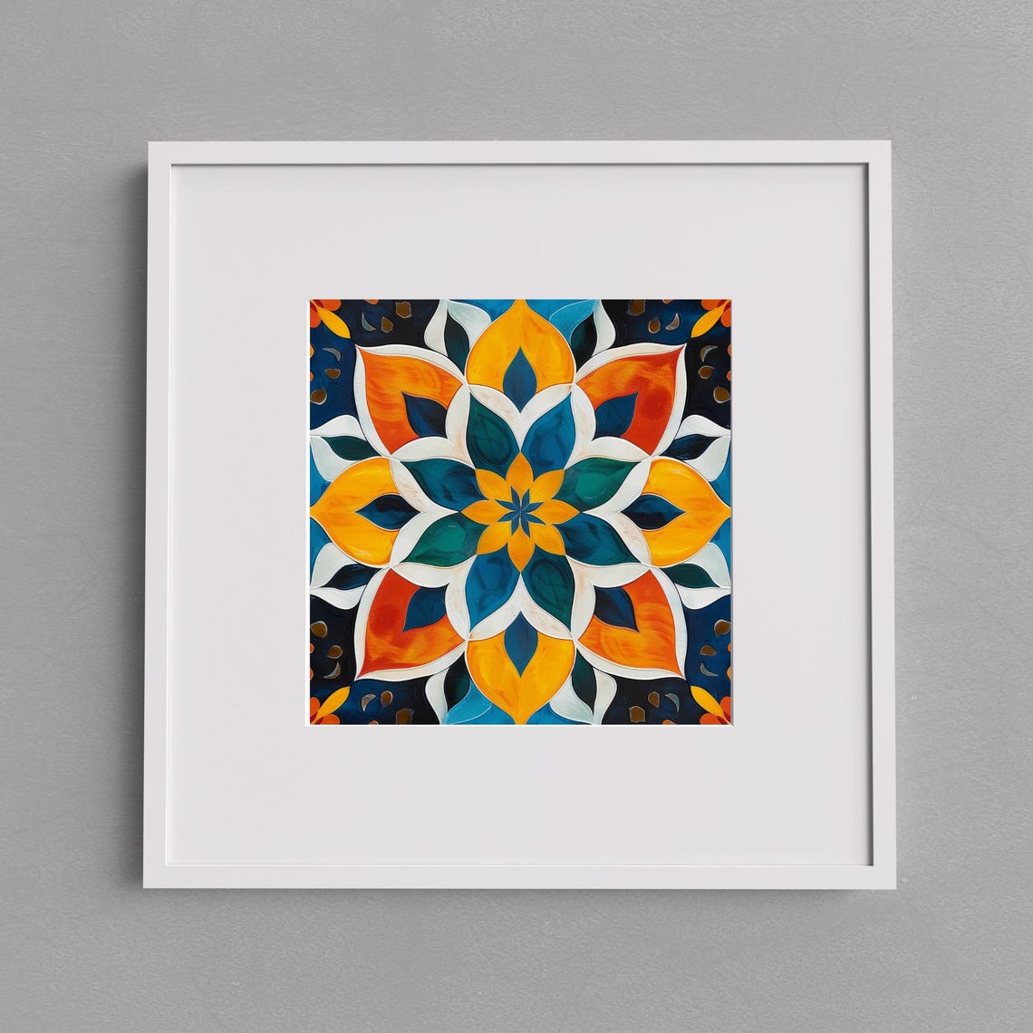 Handmade Moroccan Ceramic Tile 4 Decorative Tile Backsplash Tile Spanish Influence Wall Art Geometric Kitchen Tile Boho Art Decor - Image 2
