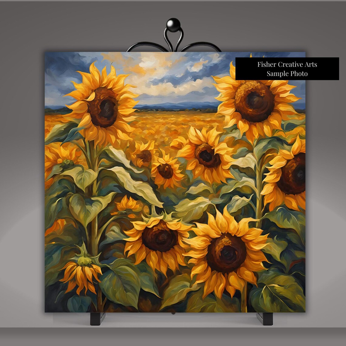 Sunflower Oil-Painting Style Art Print, Kitchen - Image 5