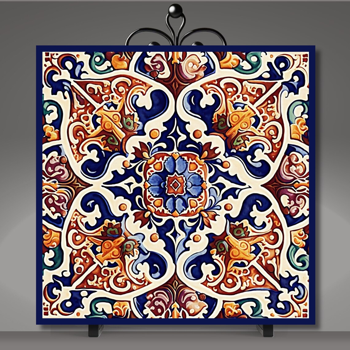 Deruta Style Ceramic Tile Art Print, Traditional Kitchen - Image 5