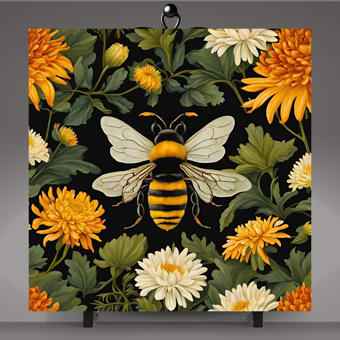William Morris Inspired Floral Bee, Art Nouveau Poster - Image 5