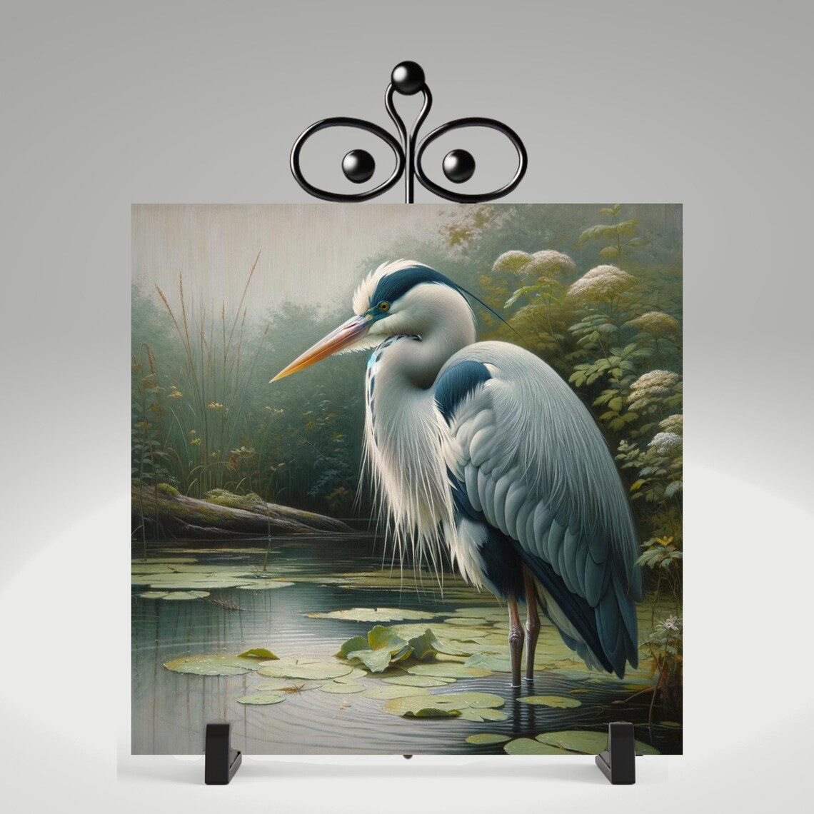 Blue Heron Vintage Audubon Style Wall Art Print - Image 5