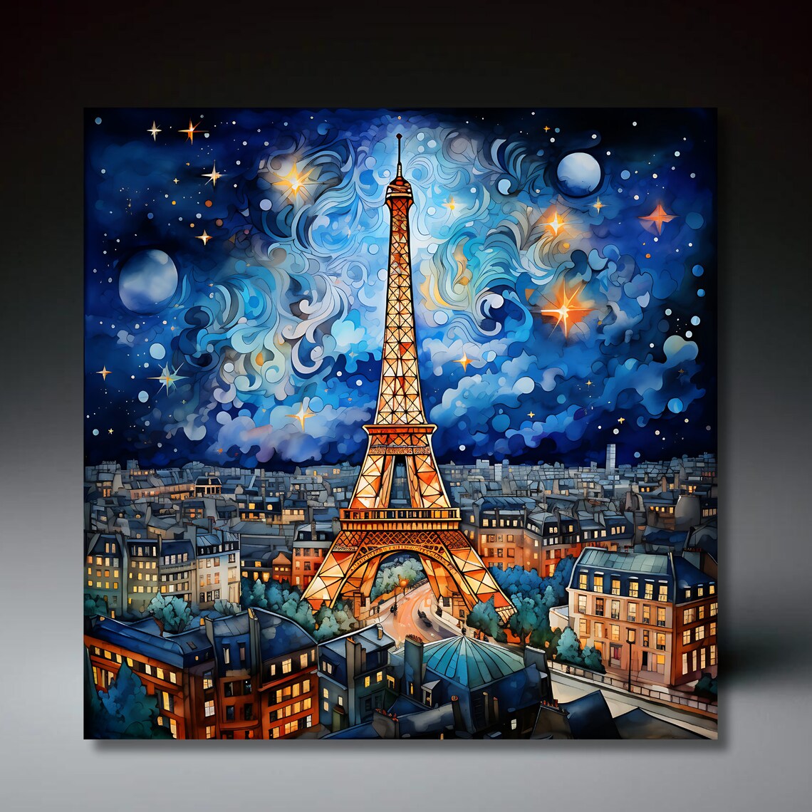 Eiffel Tower, Paris France Travel Poster Art Print