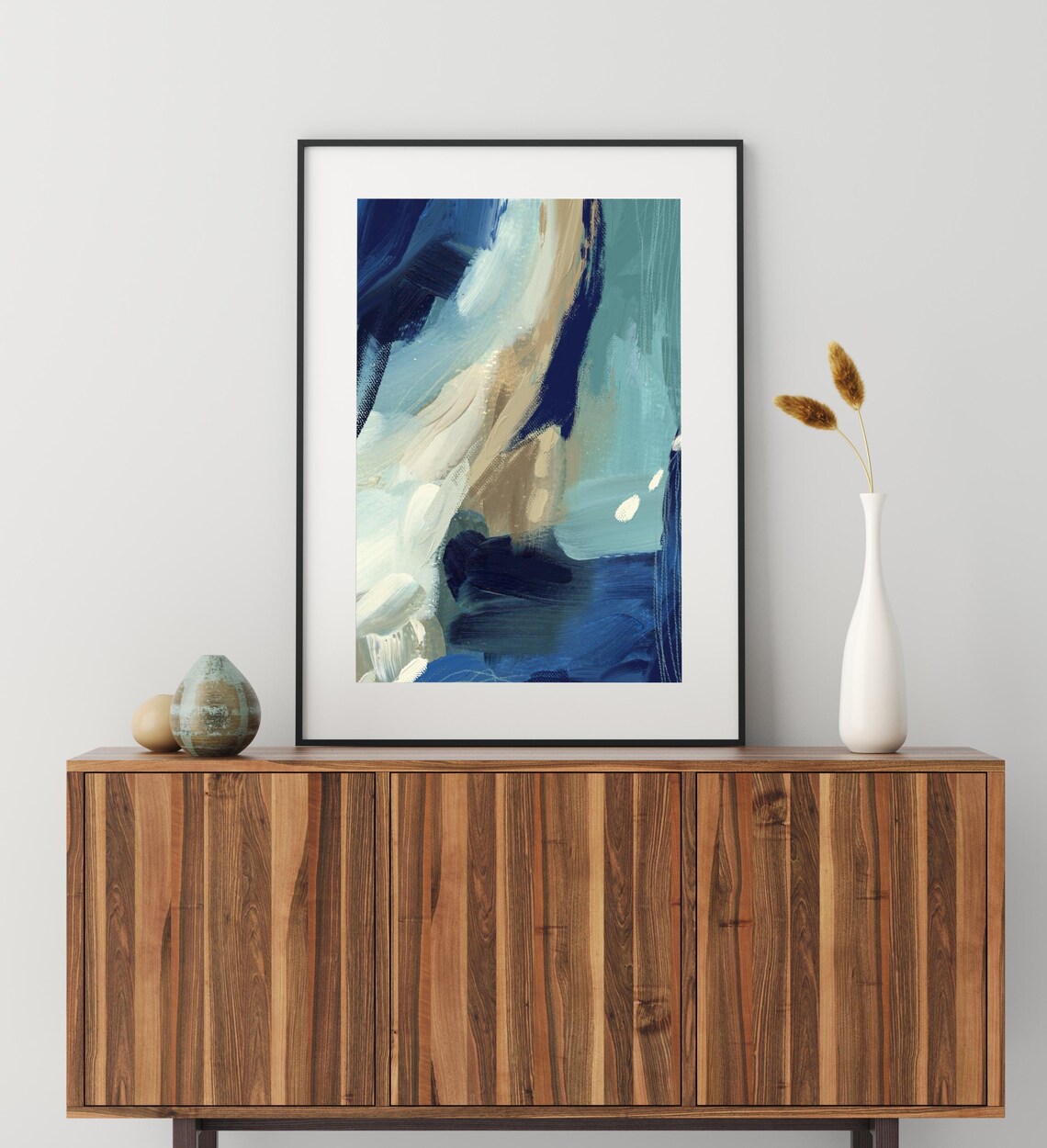 Neutral Abstract Art Print, Minimalist Modern Art