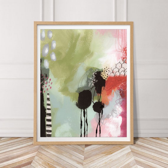 Vintage Abstract Contemporary Acrylic Painting