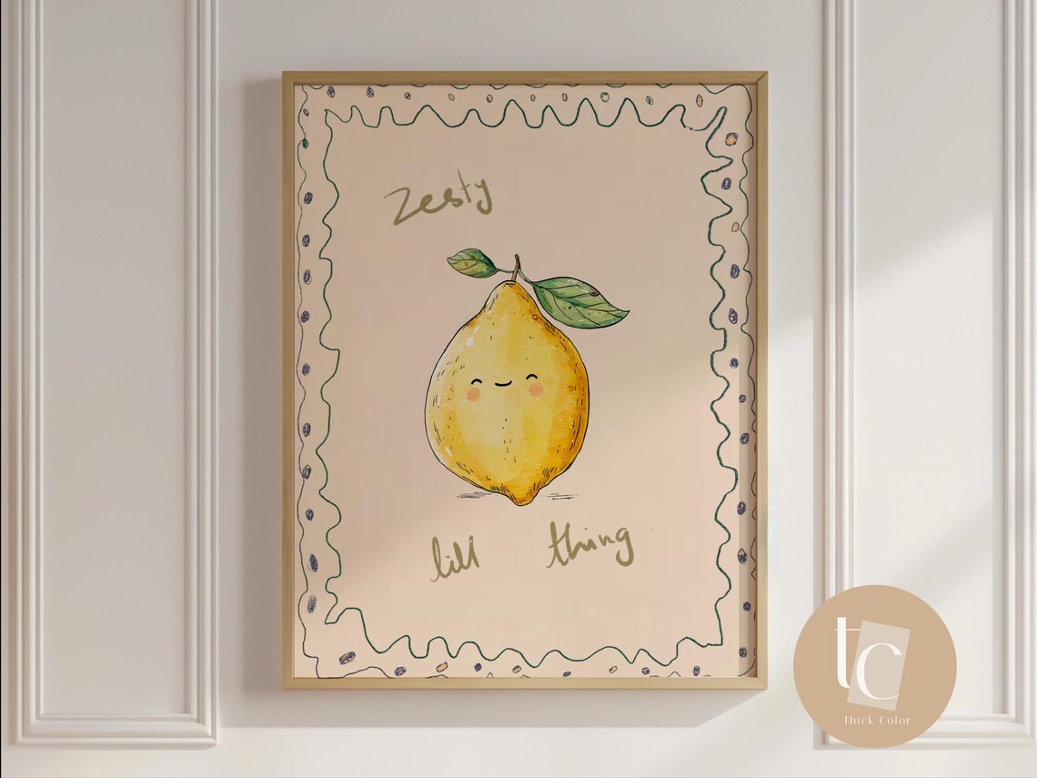 Zesty Little Thing Fruit Nursery Quote Art Print