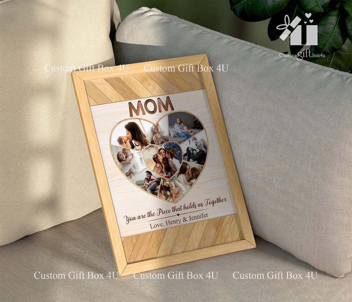 Personalized Mom Photo Collage Custom Mothers Day Gift Sentimental Gift For Mom Mommy Birthday Gift From Daughter Son