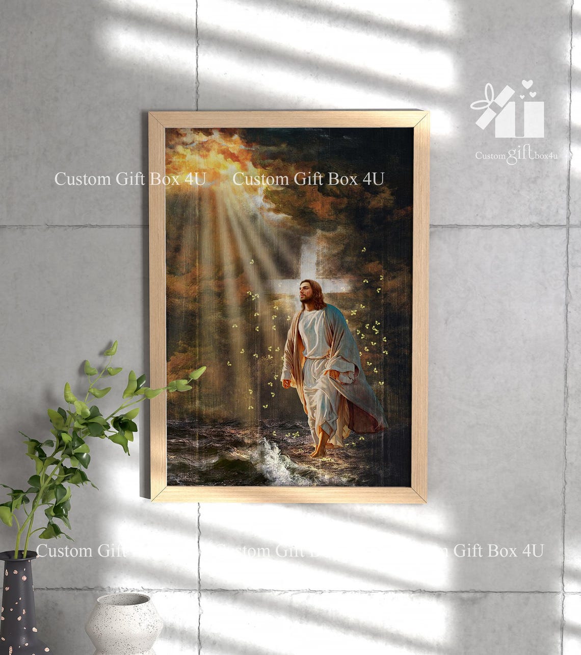 Jesus Walking On Water Heavenly Light Christian Faith Poster - Image 5