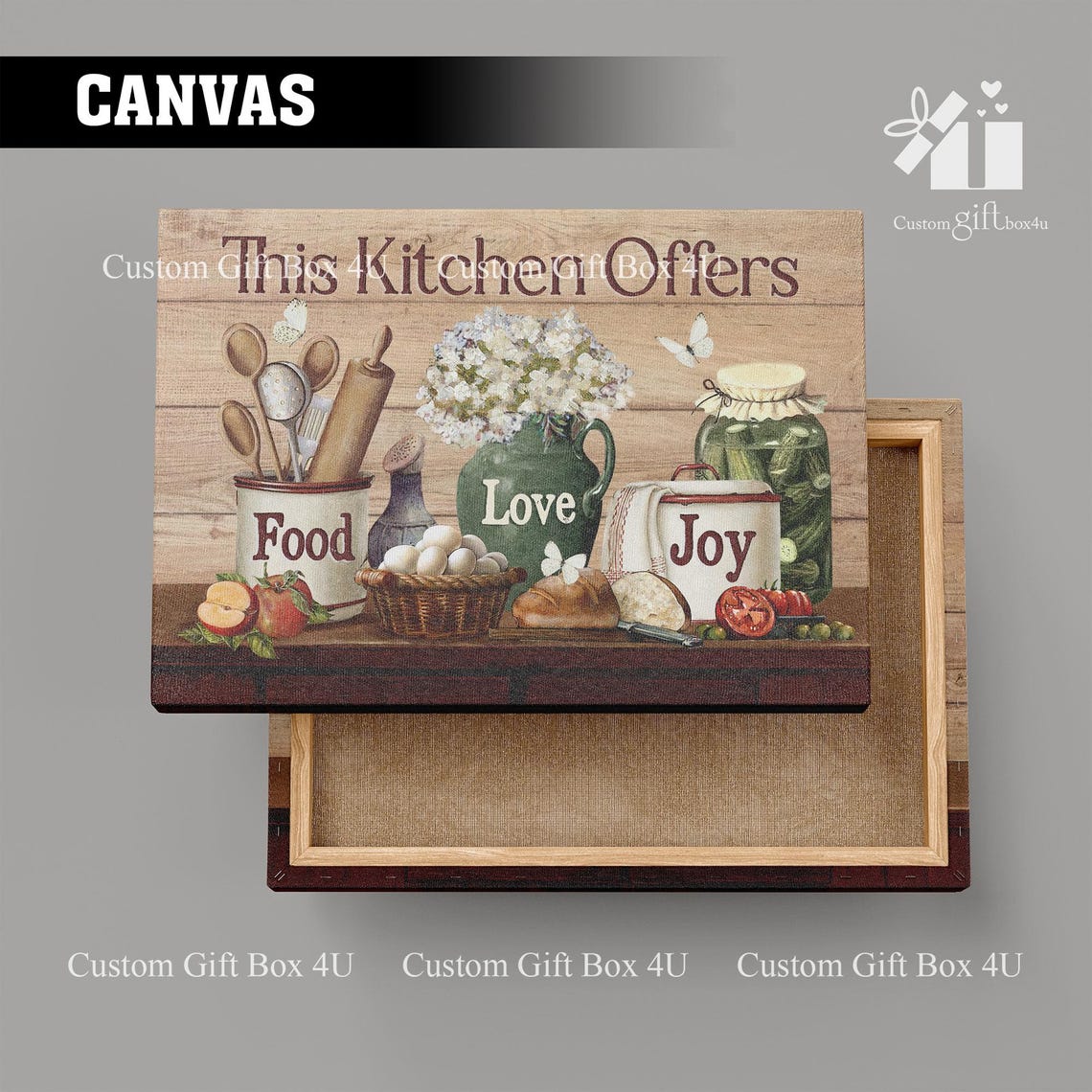 This Kitchen Offers Food Love Joy Farmhouse Kitchen Still Life Poster - Image 4