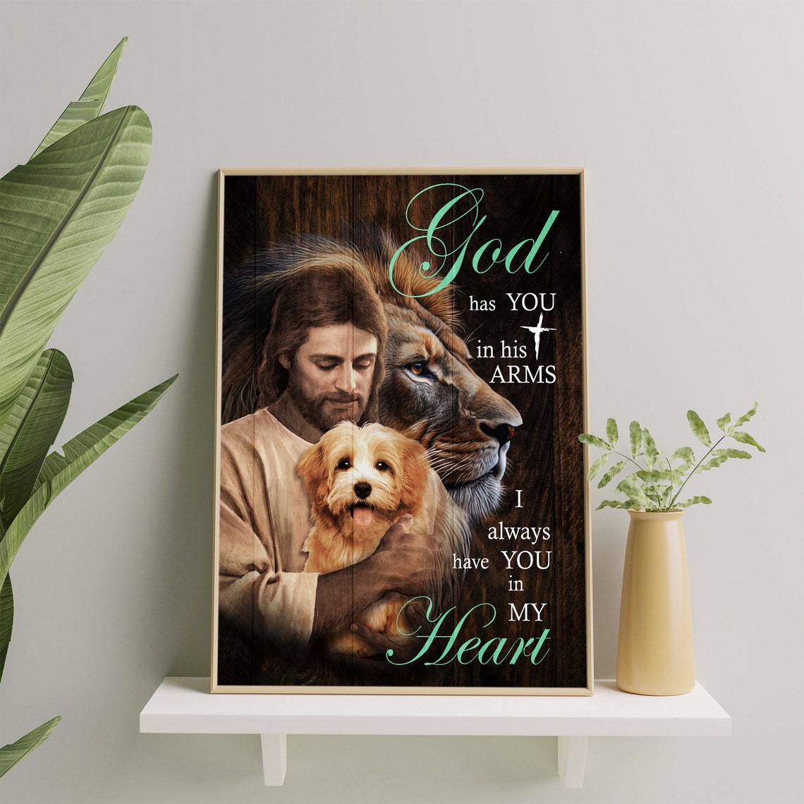 Files Personalized Your Dog Safe In The Arms Of God Jesus Holding Dog God And Dog Christ And Dogs Loss Of Dog Art - Image 4
