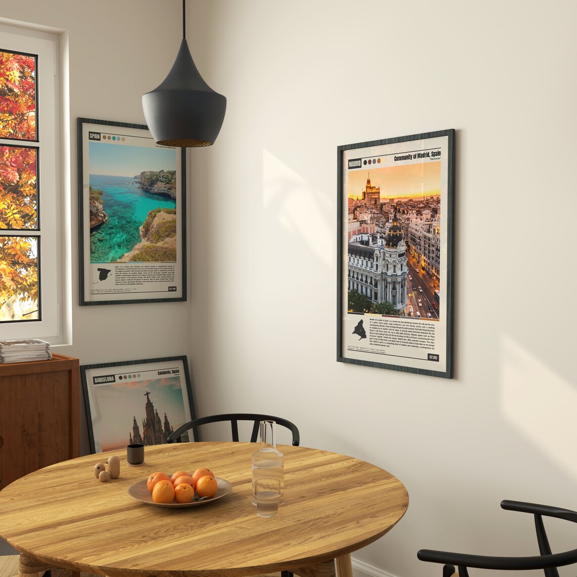 Madrid Spain Metropolis Building Gran Via Sunset Cityscape Poster - Image 4