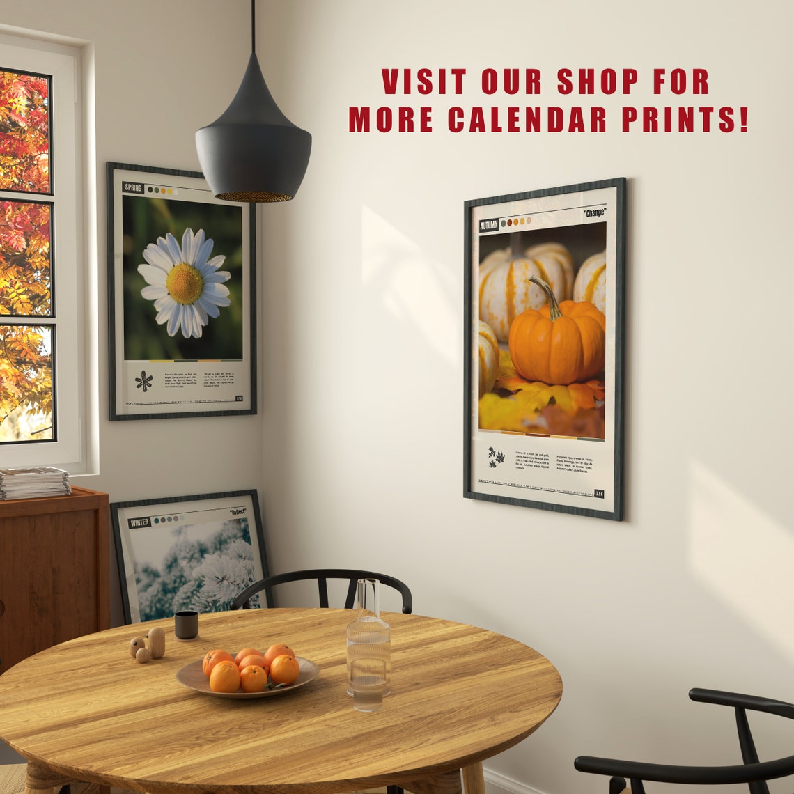 Autumn Harvest Mini Pumpkins Change Fall Thanksgiving Decor Poster - Image 6
