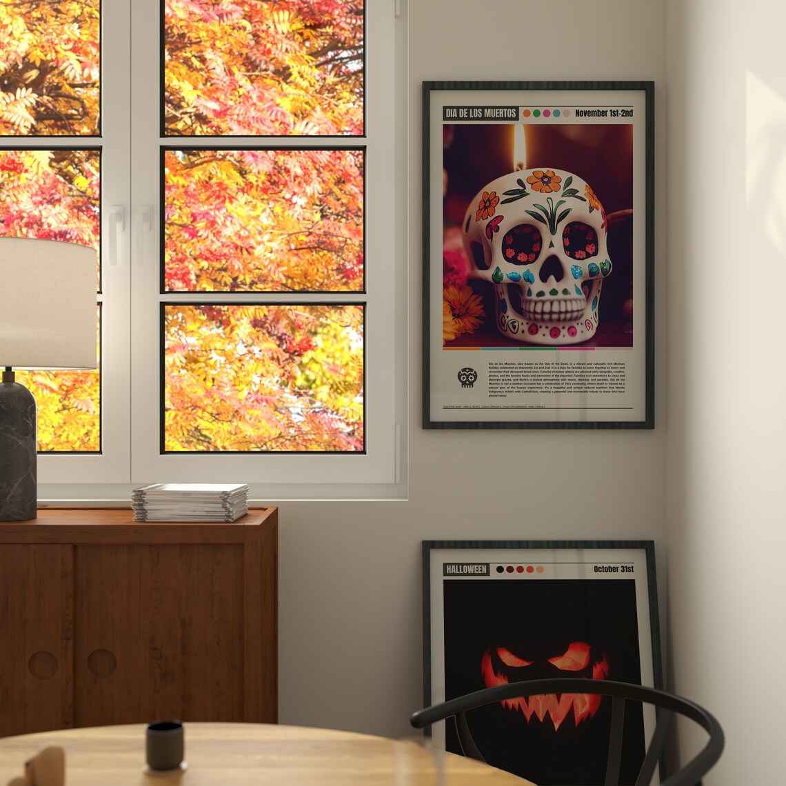 Day Of The Dead Poster, Dia De Muertos Wall Art - Image 2