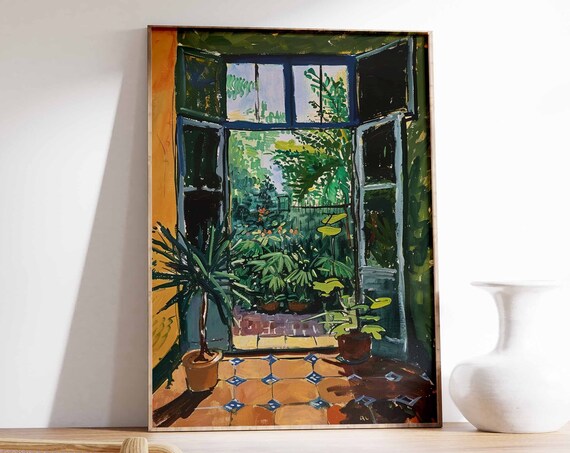 Vintage Botanical Garden Poster Henri Rousseau Print Botanical Wall Art William Morris Print Tropical Decor Vintage Floral Wall Art