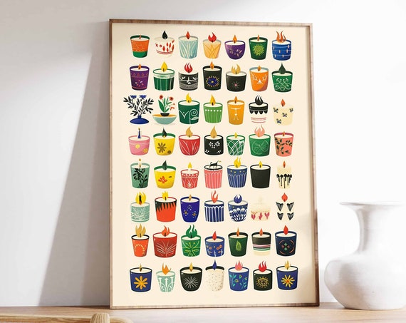 Candle Poster Candle Art Home Decor Poster Scented Candle Wall Art Wall Art Print Art Poster Boho Art Wall Print