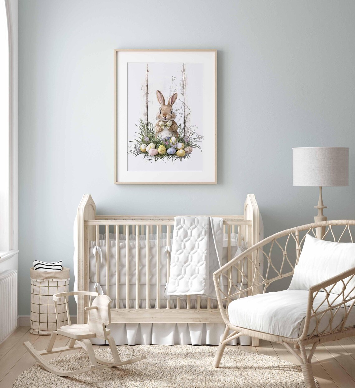 Easter Bunny Art Print, Spring Watercolour Rabbit - Image 3