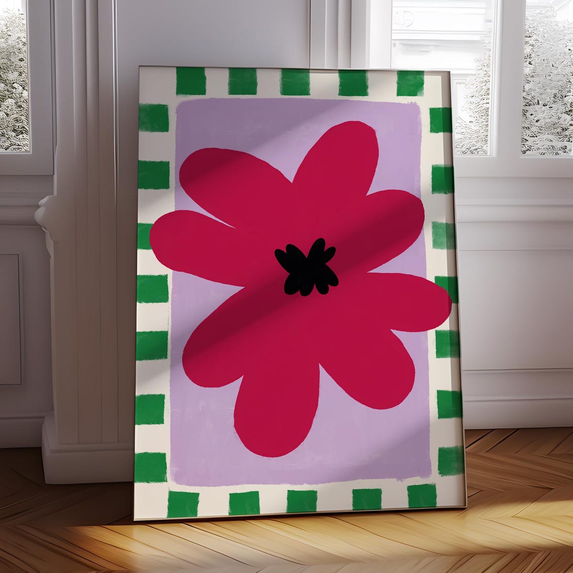 Whimsical Flower Print, Eclectic Maximalist Botanical
