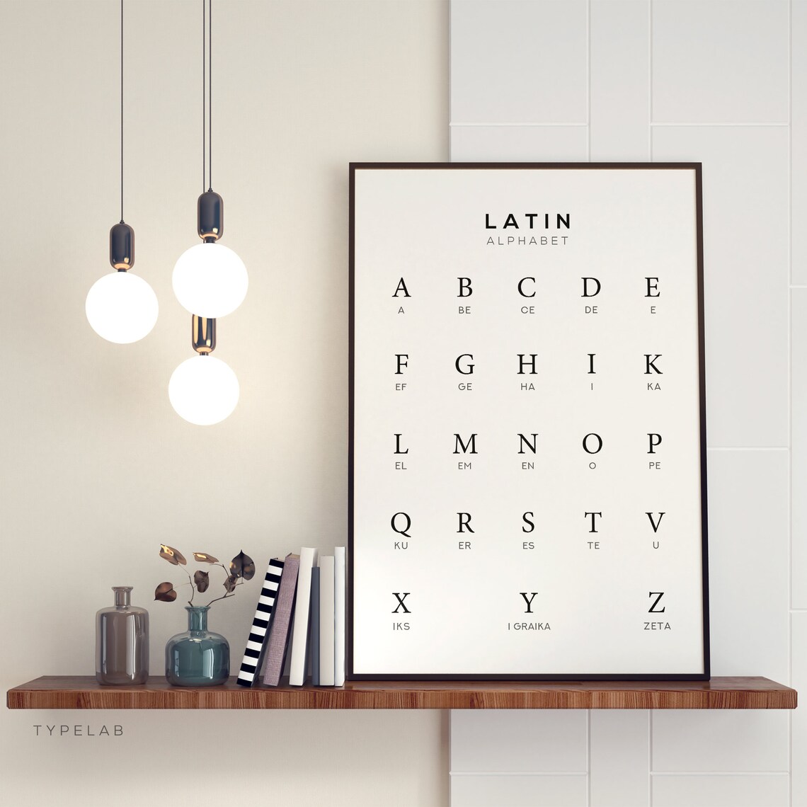 Classical Latin Alphabet Language Learning Poster - Image 2