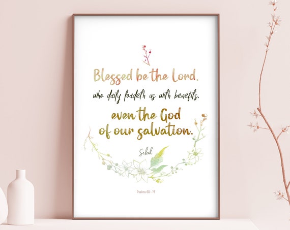Bible Verse Prints Bible Verse Wall Art Wall Art Quote Wall Art New Home Gifts Psalms 68 Psalms Prints