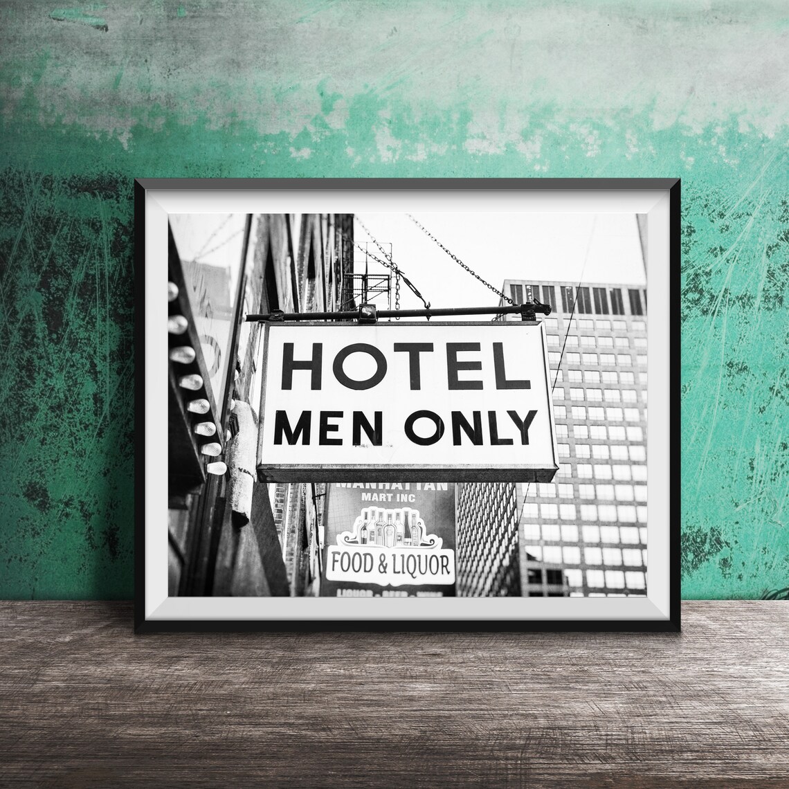Men Only Hotel Photography Print, Vintage Motel Decor - Image 2