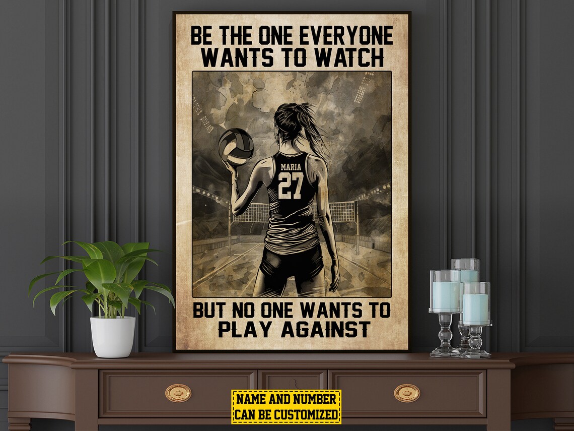 Personalized Volleyball Motivation Poster Print for Daughter - Image 4