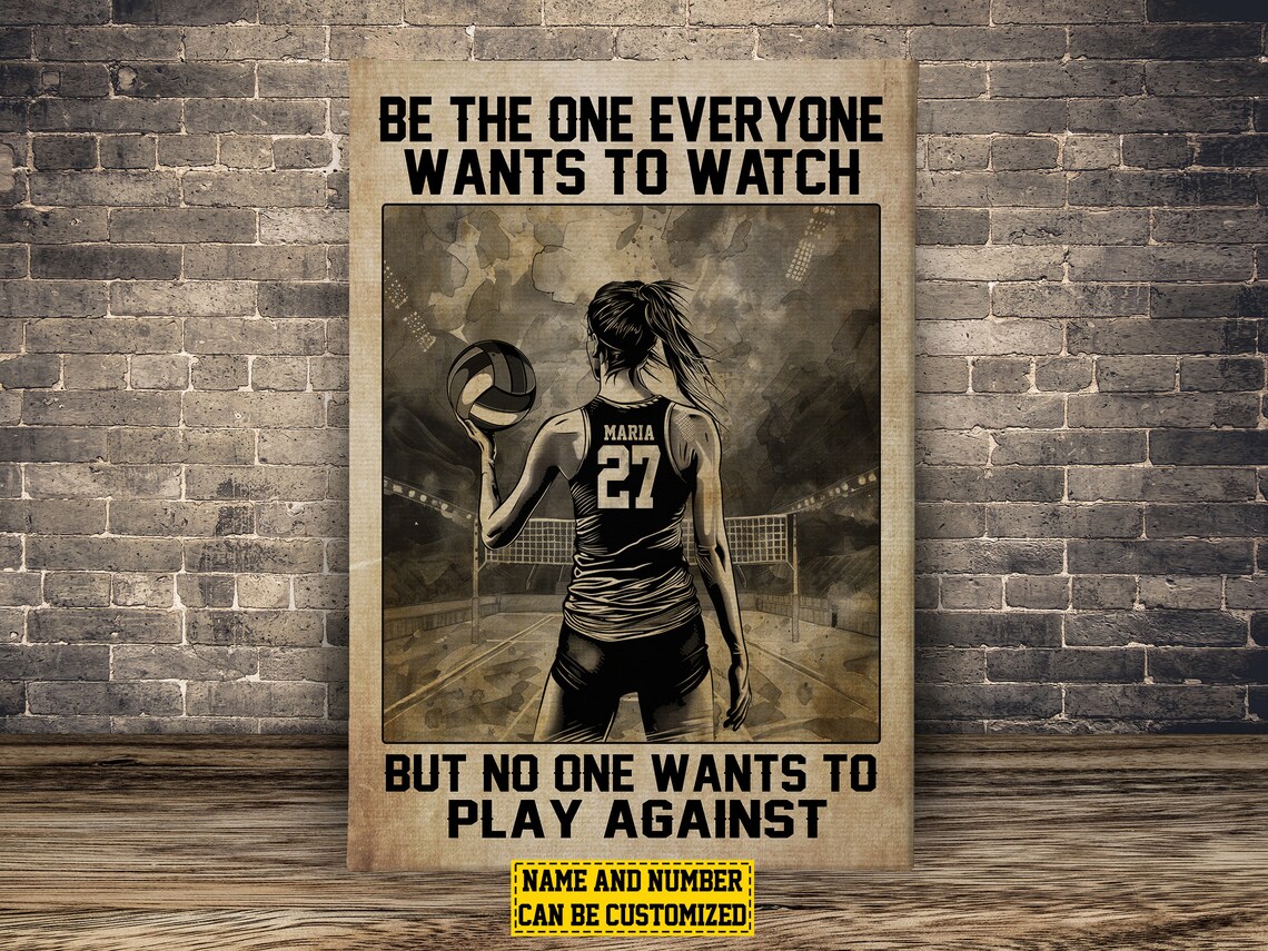 Personalized Volleyball Motivation Poster Print for Daughter - Image 2