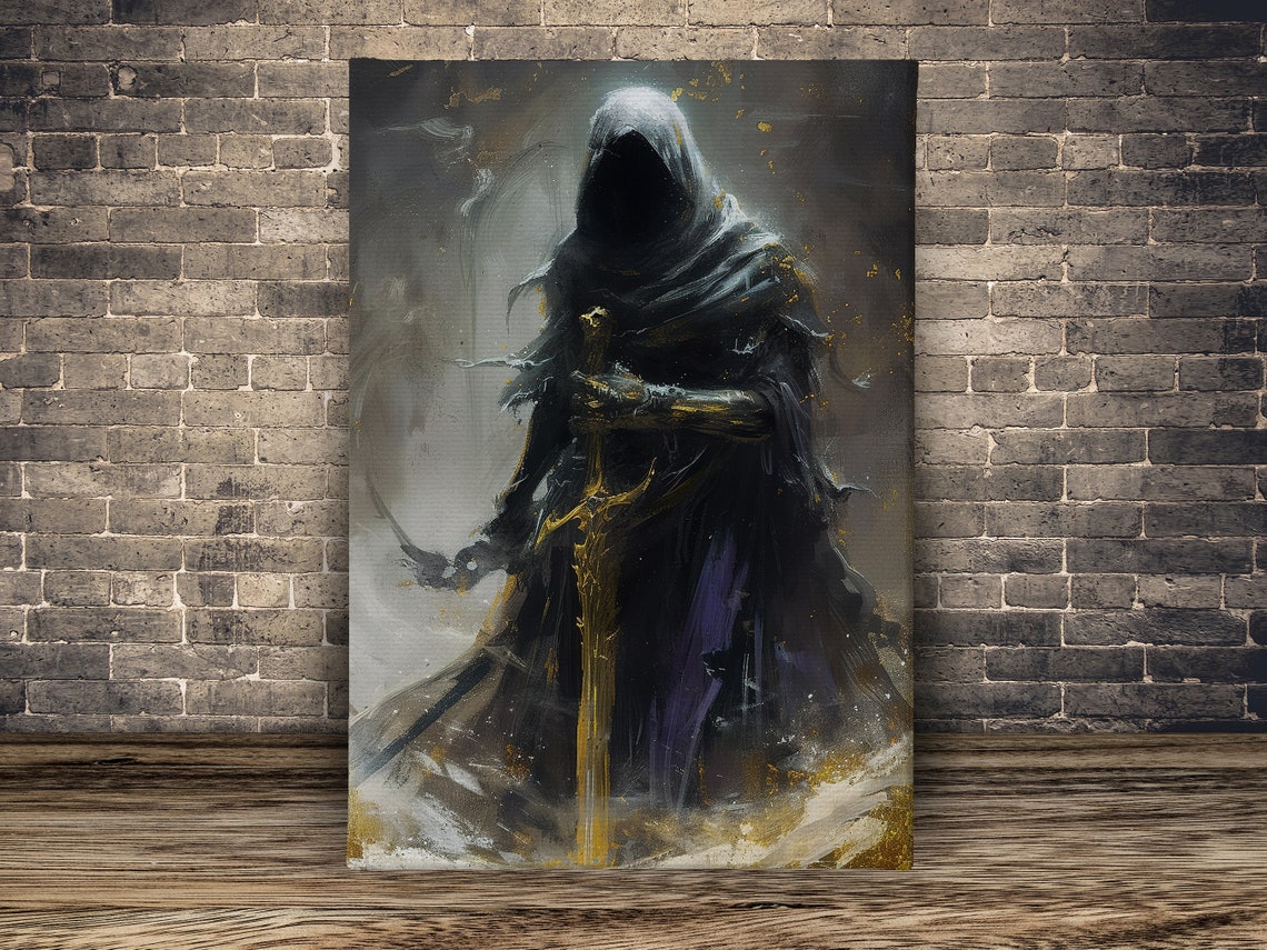 Shadow Warrior, Dark Academia Art Print - Image 2