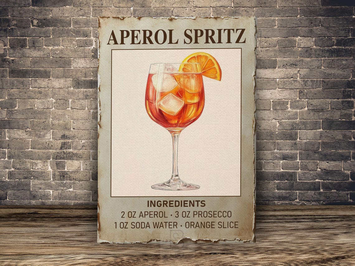 Aperol Spritz Wine, Bar Wall Art - Image 2