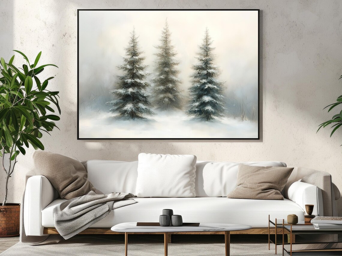 Vintage Christmas Tree Painting, Holiday Art Print - Image 5