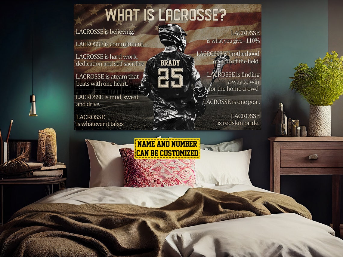 What Is Lacrosse Personalized Print Lacrosse Poster Print Lacrosse Gift For Boy Man - Image 4