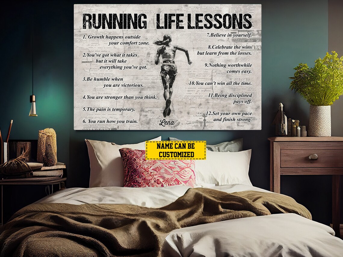 Running Life Lessons Personalized Art Print For Her - Image 3