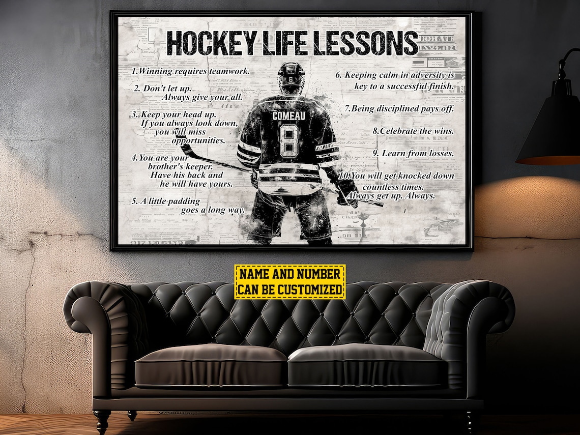 Hockey Life Lessons Personalized Poster Print - Image 2