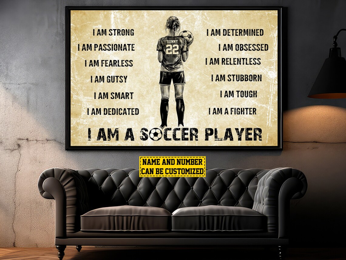 Personalized Soccer Poster Print, Gift For Girl - Image 5
