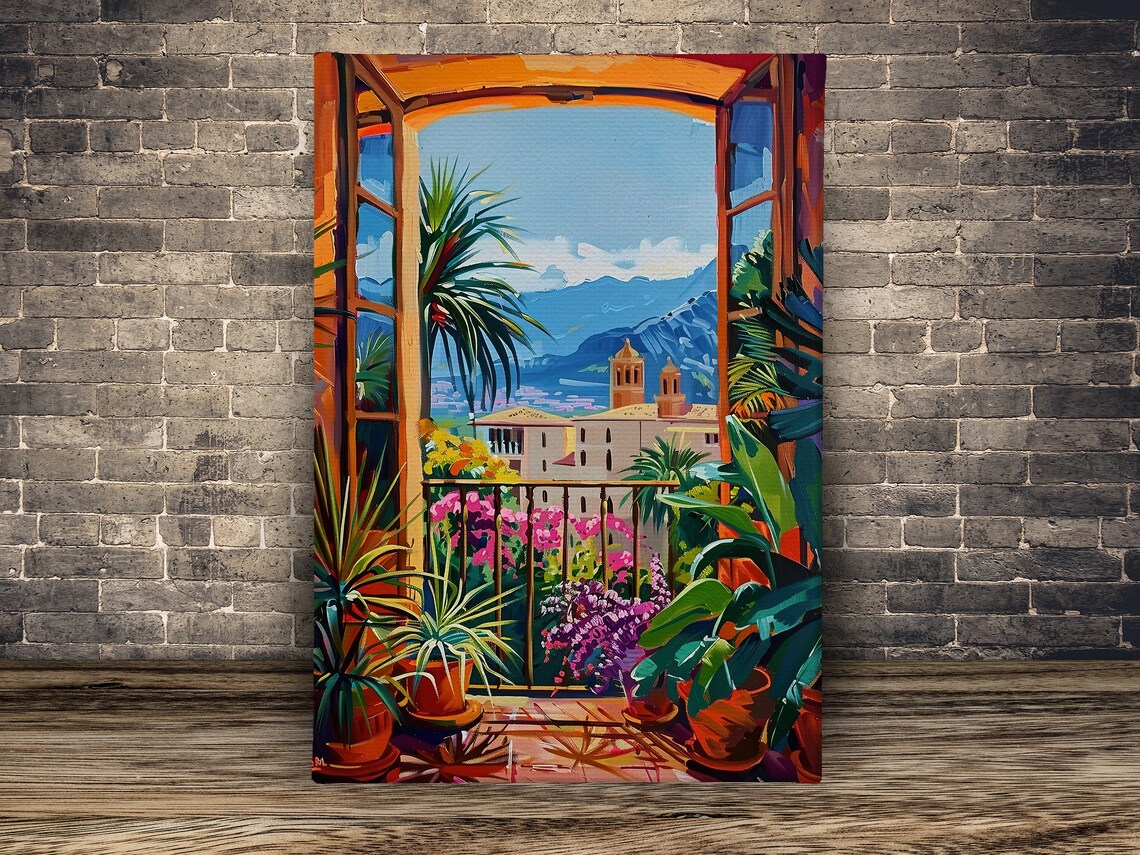 Matisse Flower Pots on the Balcony Botanical Art Print - Image 2