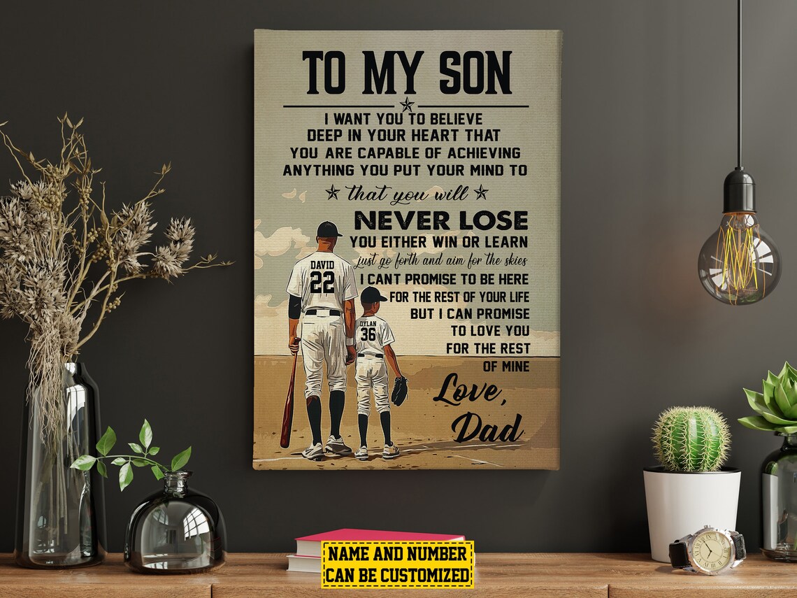 Baseball Dads Teaching Personalized Poster Print - Image 2