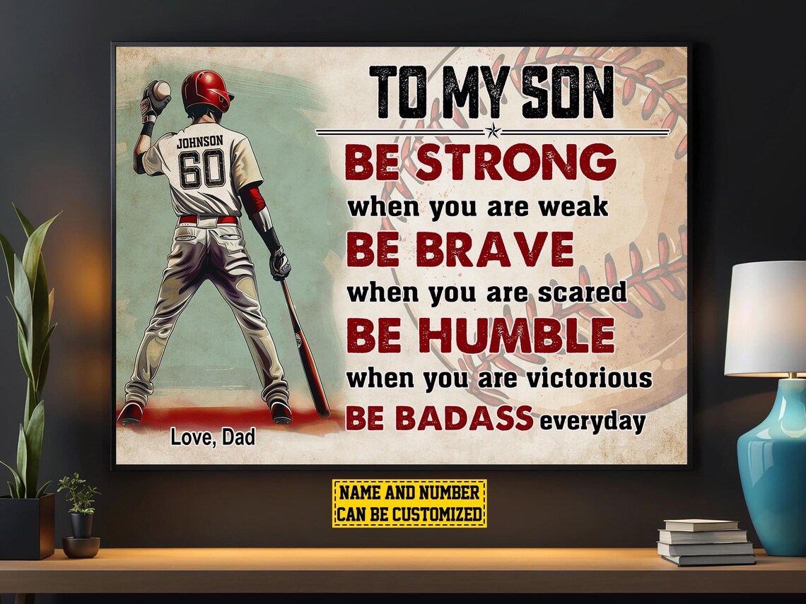 Baseball To My Son Personalized Gift for Boy Son