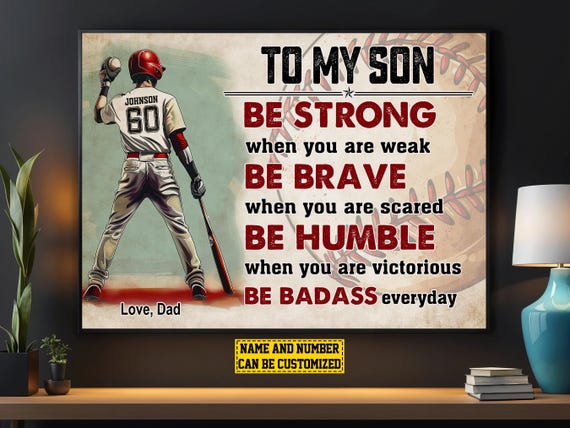 Baseball To My Son Personalized Gift for Boy Son