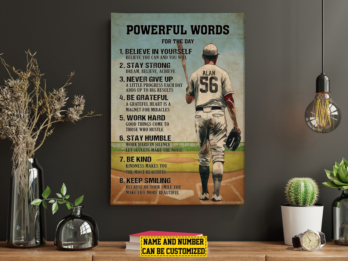 Baseball Powerful Day Personalized Poster - Image 4