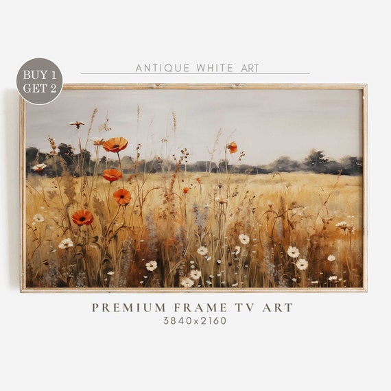 Fall Wildflowers Vintage Art Print, Autumn Decor