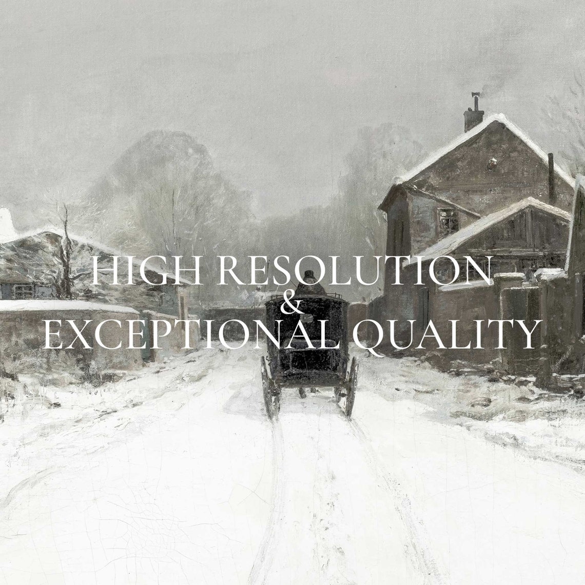 Vintage Winter Frame Tv Art Farmhouse Christmas Art For Tv Country Snowy Winter Landscape Painting Holiday Decor Tv104 - Image 4