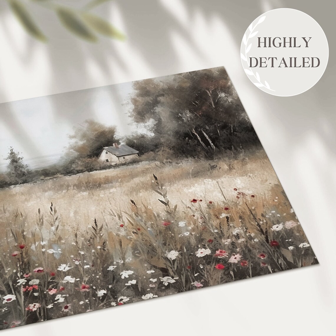 Vintage Wildflower Cottage Core Art Print - Image 2