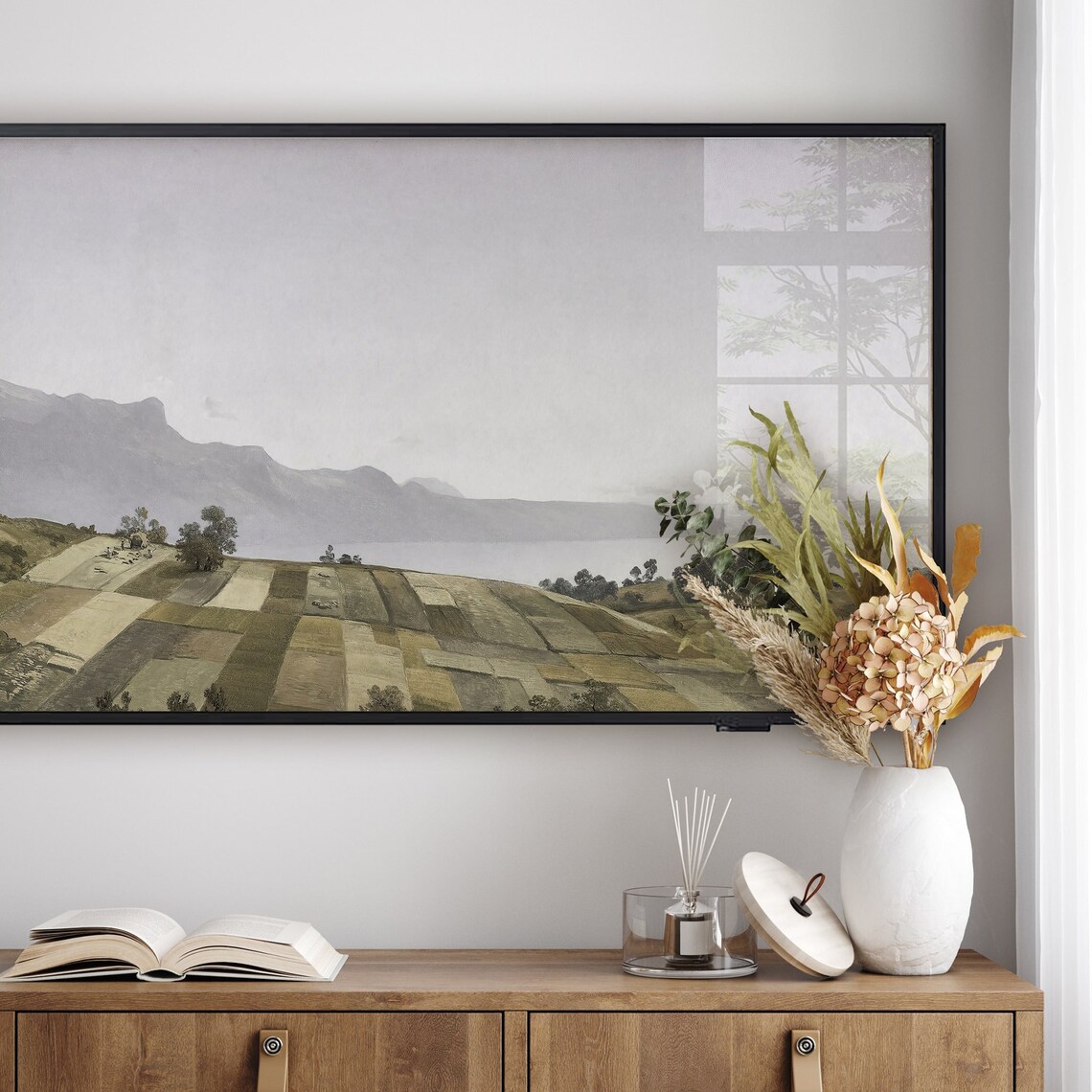 Moody Field Landscape Vintage Country Art Print - Image 4