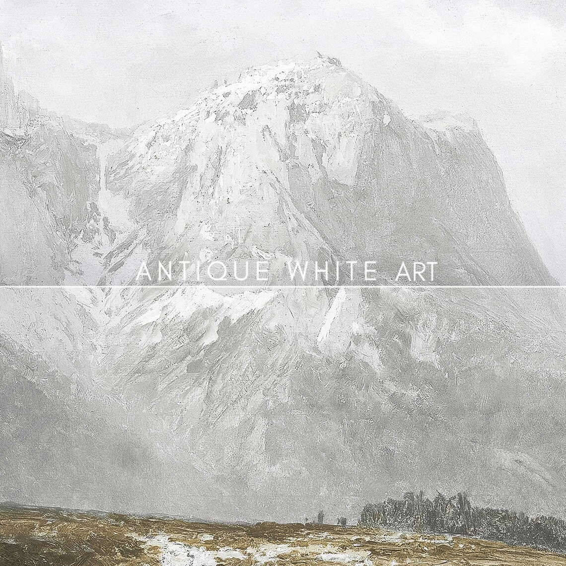 Moody Mountain Landscape Vintage Country Art Print - Image 3