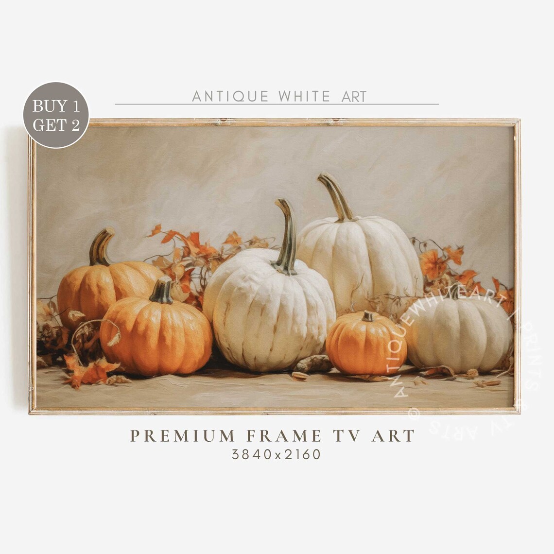 Pumpkin Painting Fall Art, Halloween Poster Print