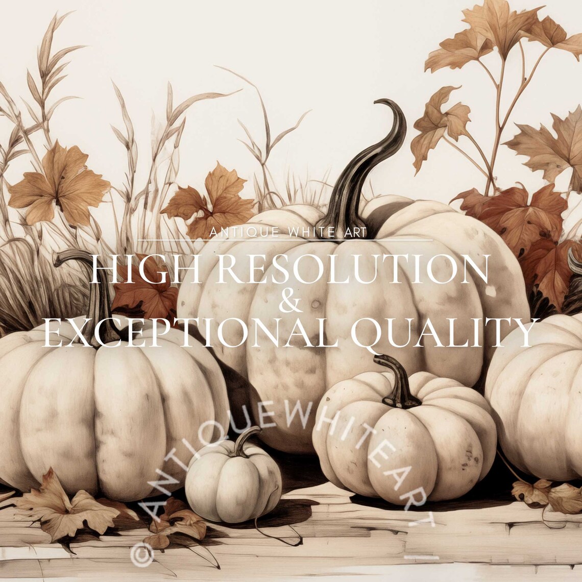 Thanksgiving Pumpkins Painting Art Print, Holiday Decor - Image 5